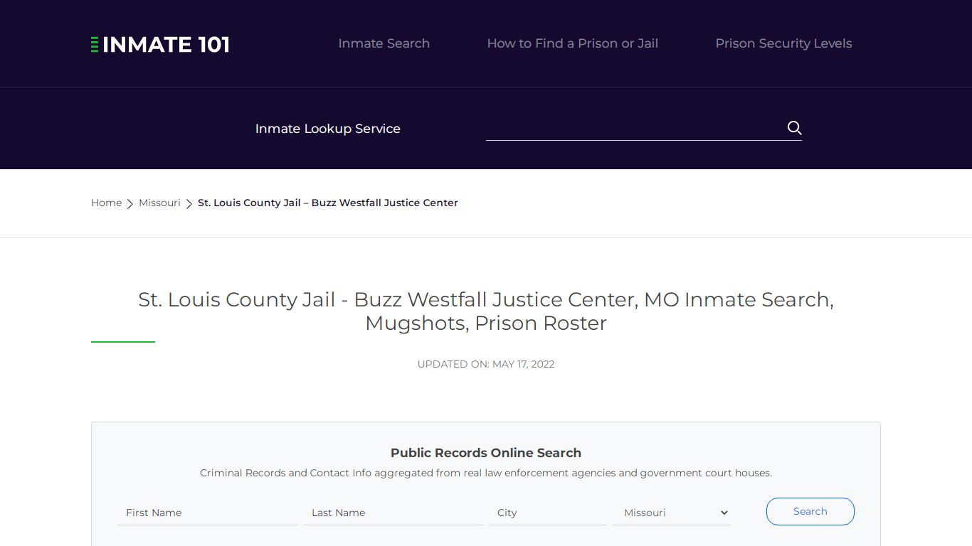 St. Louis County Jail - Nationwide Inmate Search | Inmate ...